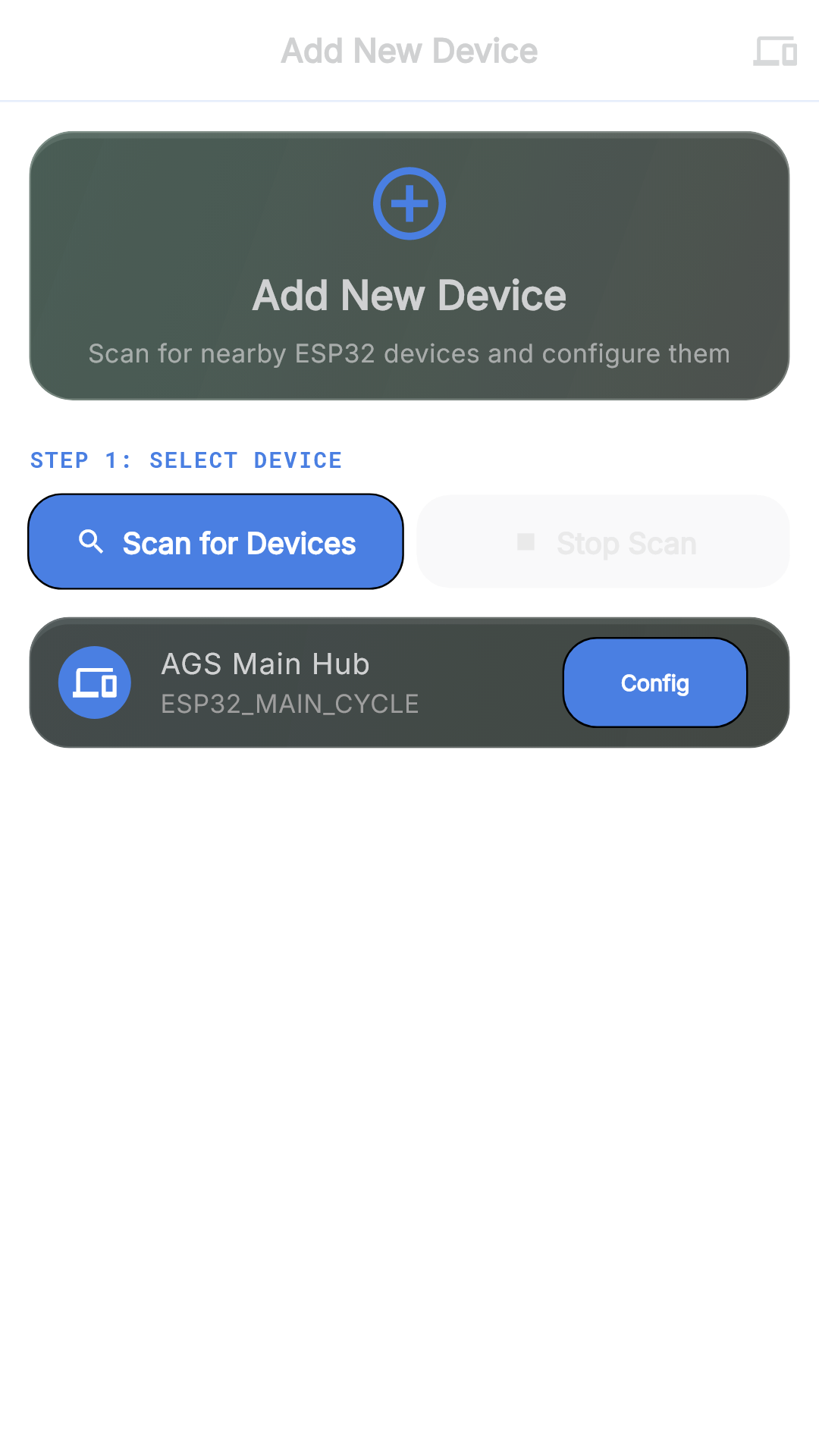 AGS setup flow